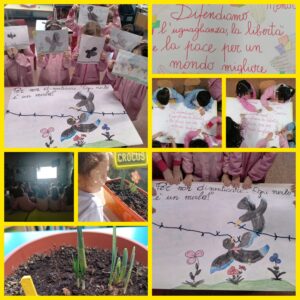 Lavori realizzati alla scuola dell'infanzia per il "Giorno della memoria".