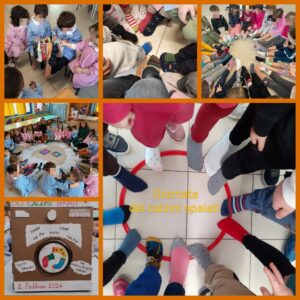 Attività realizzate dai bambini della scuola dell'infanzia per la "Giornata dei calzini spaiati".