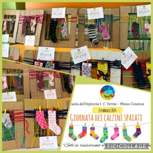 Attività realizzate dai bambini della scuola dell'infanzia per la "Giornata dei calzini spaiati"