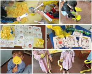 Attività sulle emozioni dei bambini della scuola dell'infanzia.