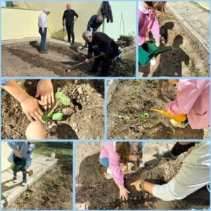 Lavori nel giardino della scuola dell'infanzia di via Sanniti