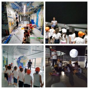 Visita al Museo della Scienza Sparkme Space Academy dei bambini della scuola dell'infanzia