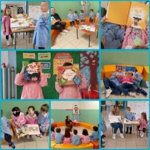 Attività di lettura sulle emozioni alla scuola dell'infanzia.