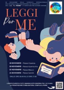 Locandina evento lettura scuola dell'infanzia.
