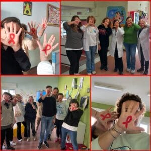 Insegnanti della scuola dell'infanzia nella giornata internazionale contro la violenza sulle donne