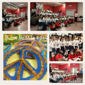 Attività di Natale dei bambini della scuola dell'infanzia.