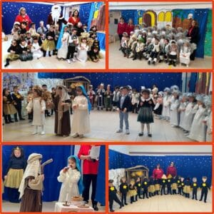 Rappresentazione natalizia dei bambini della scuola dell'infanzia.