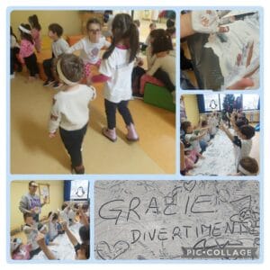 Attività di accoglienza bambini del nido per l'open day della scuola dell'infanzia.
