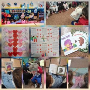 Letture dedicate alla giornata dell'abbraccio alla scuola dell'infanzia.