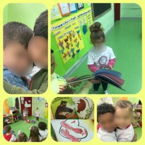 Letture dedicate alla giornata dell'abbraccio alla scuola dell'infanzia.