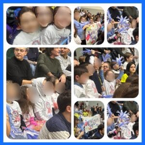 Incontro della Virtus al Palasassi con la partecipazione degli alunni e dei genitori dell'Istituto Comprensivo Fermi.