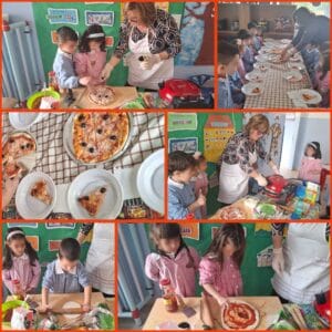Laboratorio culinario dei bambini della scuola dell'infanzia.
