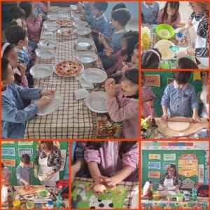 Laboratorio culinario dei bambini della scuola dell'infanzia.