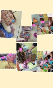 Laboratorio culinario dei bambini della scuola dell'infanzia.