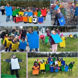 Carnevale del riciclo - bambini di 5 anni della scuola dell'infanzia