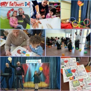 Attività dei bambini della scuola dell'infanzia per la Festa del papà.