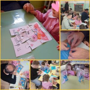 Attività dei bambini della scuola dell'infanzia per la Festa del papà.