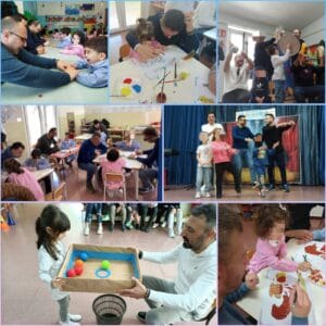 Attività dei bambini della scuola dell'infanzia per la Festa del papà.