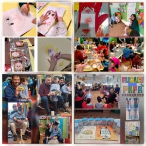 Attività dei bambini della scuola dell'infanzia per la Festa del papà.