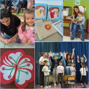 Laboratori per la festa della mamma alla scuola dell'infanzia.