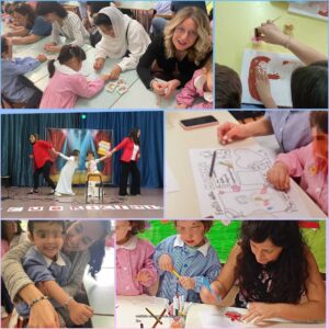 Laboratori per la festa della mamma alla scuola dell'infanzia.