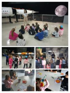 Visita presso Sparkme Space Academy dei bambini della scuola dell'infanzia.