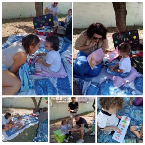 AttivitĂ del primo giorno di scuola all'infanzia.
