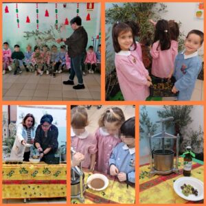 Attività laboratoriale sulle olive - scuola dell'infanzia Meucci.