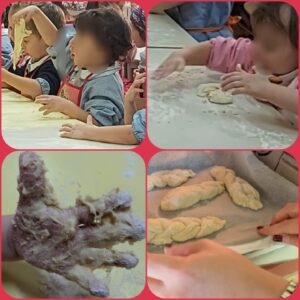 Preparazione di leccornie di Natale alla scuola dell'infanzia plesso Cosenza.