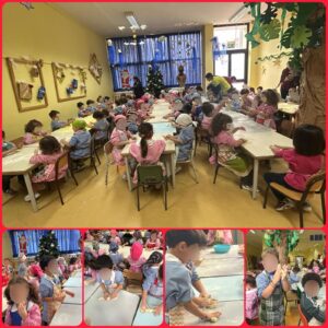 Preparazione di leccornie di Natale alla scuola dell'infanzia plesso Cosenza.