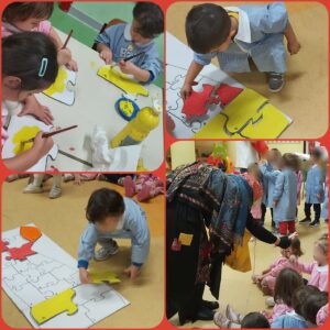 Incontro con la Befana dei bambini della scuola dell'infanzia del plesso Cosenza.