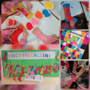 Giornata dei calzini spaiati alla scuola dell'infanzia plesso Guerricchio.