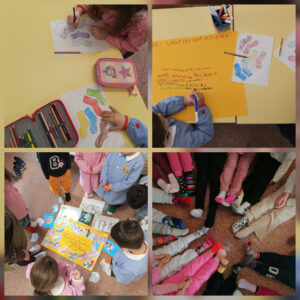 Giornata dei calzini spaiati alla scuola dell'infanzia plesso Guerricchio.