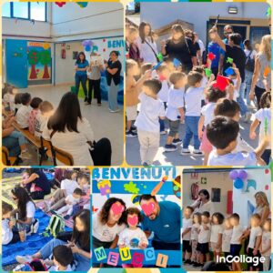 Primo giorno alla scuola dell'infanzia.